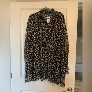 Fabrik black and cream dress